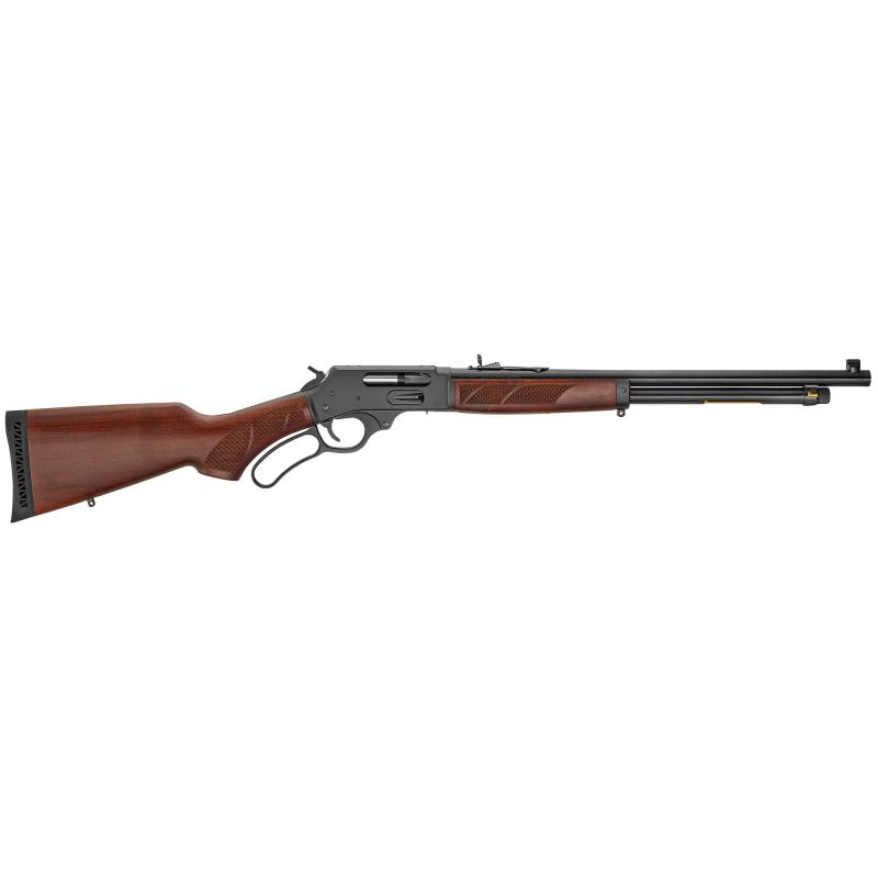 Lever Action Carbine Shotgun | 410ga, Side Gate, 20" Round Barrel, Smooth/No Choke, Blued Frame, Pistol Grip American Walnut Stock w/Rubber Buttpad, 5Rd, Fully Adjustable Semi-Buckhorn Rear Sight, and Brass Beaded Front Sight H018G-410R