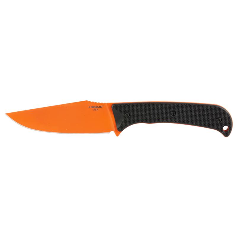 Extrak XL, Fixed Blade Knife, CPM M4 Steel, Plain Edge, 3.9" Clip Point Blade, Cerakote Finish, Black G-10 Handle, Orange Blade, Includes Sheath 35859