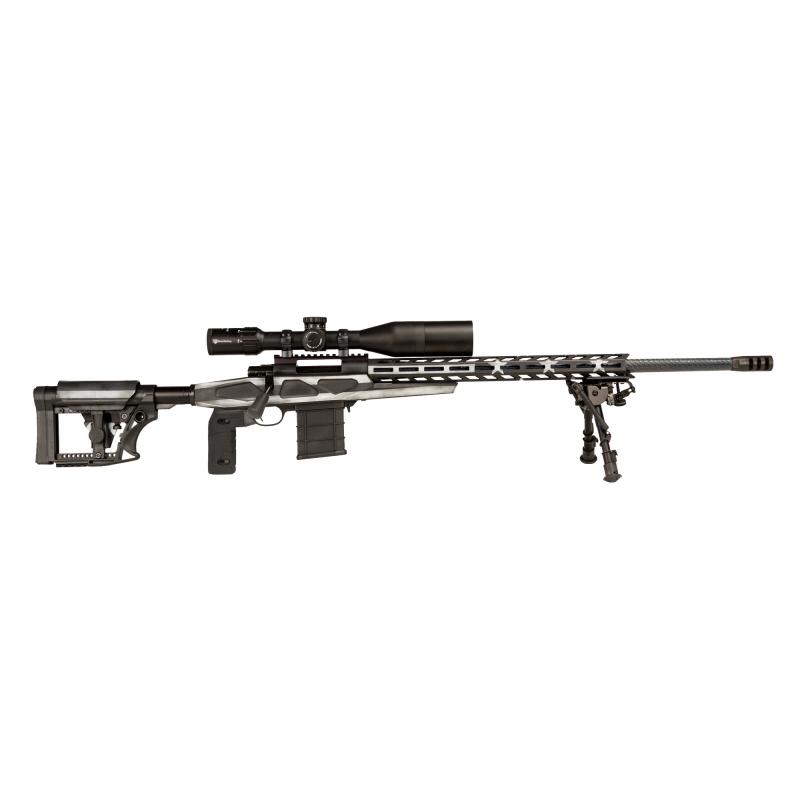 1500, Bolt Action Rifle, 308 Winchester, 24" Heavy Threaded Barrel, Gray, APC Chassis, Right Hand, 10 Rounds, Includes 3 Mags, 2 Grips, and Bipod HCRA73107USGMDT
