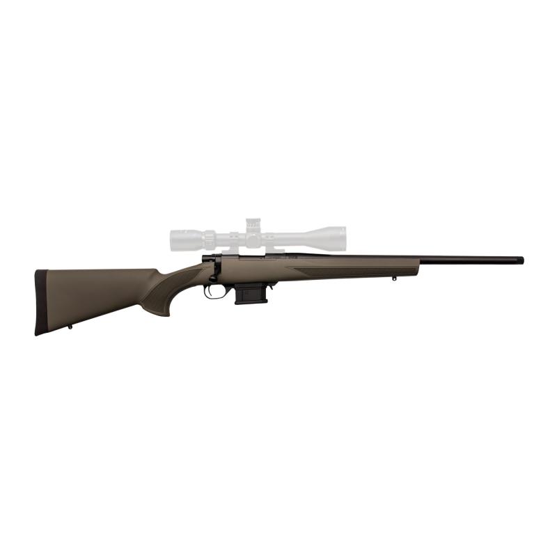 Mini Action, Bolt Action Rifle, 7.62X39, 22" Heavy Threaded Barrel, Olive Drab Green Synthetic Stock, Right Hand, 5 Round Mag HMA60703+