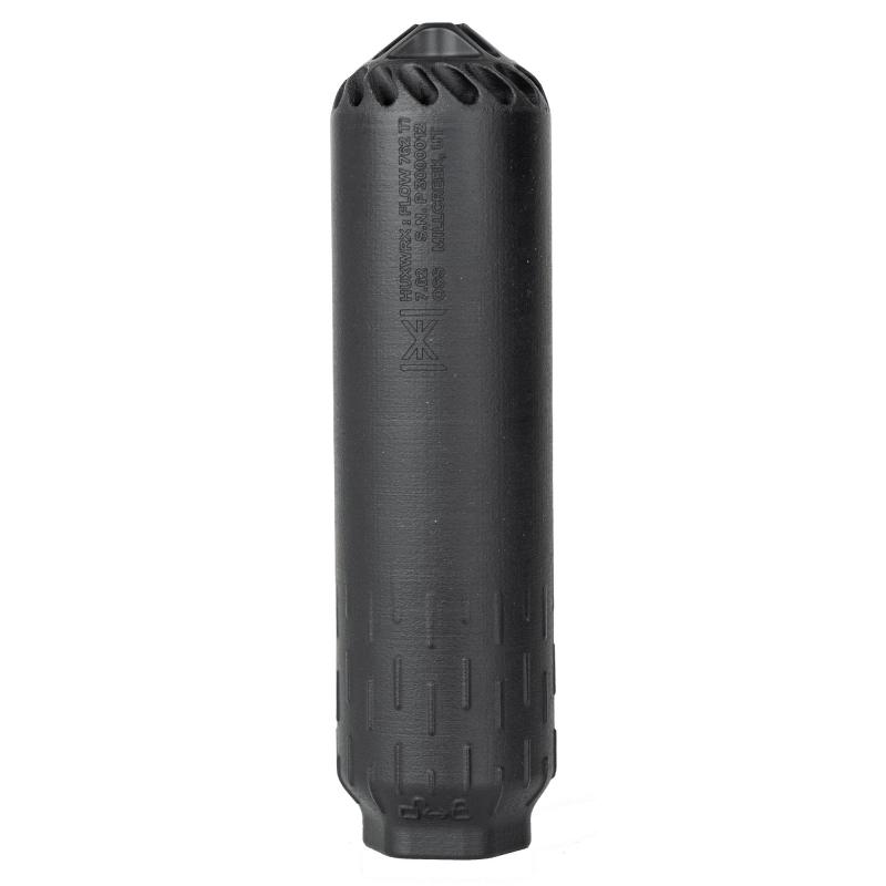 Flow 762 Ti Kit | 7.62, 6.7", 11.8oz, 1.8" Diameter, 3D Printed Titanium, No Barrel Length Restrictions, Black, 5/8x24 Muzzle Brake Included
