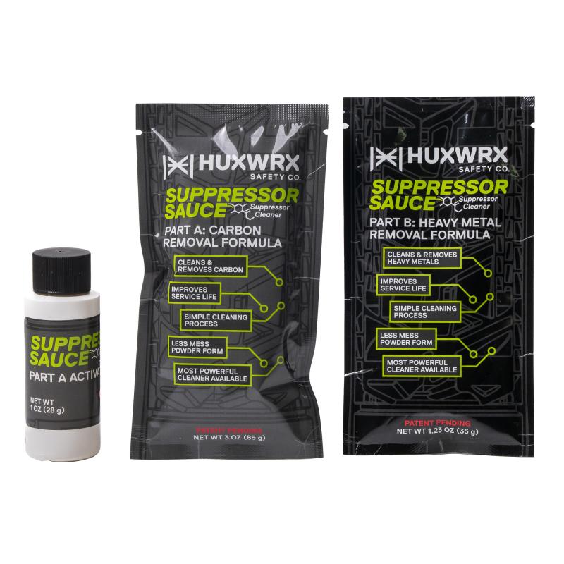Suppressor Sauce Refill Kit, For use with the Suppressor Sauce Cleaning Kit, Includes Three (3) Packets of Part A:Carbon Removal Formula, Three (3) Bottles of Part A:Activator, and Three (3) Packets of Part B:Heavy Metal Removal Formula 3203
