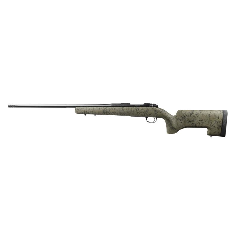 Moutain Ascent Peak, Bolt Action Rifle, 308 Winchester, 22" Threaded Barrel, 7/16x28 Thread Pitch with 5/8x24 Adapter, Muzzle Brake, Camo H-S Precision Stock, KimPro II Finish, Black, 4 Rounds 3000915