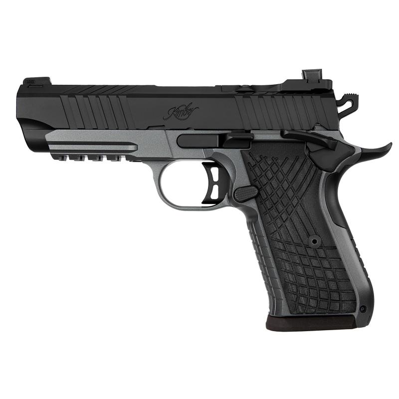 KDS9C, Semi-automatic, Single Action, Metal Frame Pistol, 9MM, 4.09" Barrel, Matte Finish, Black Slide, Gray Frame, G10 Grips, Night Sights, Optics Ready Slide, 10 Rounds, 2 Magazines 3100018