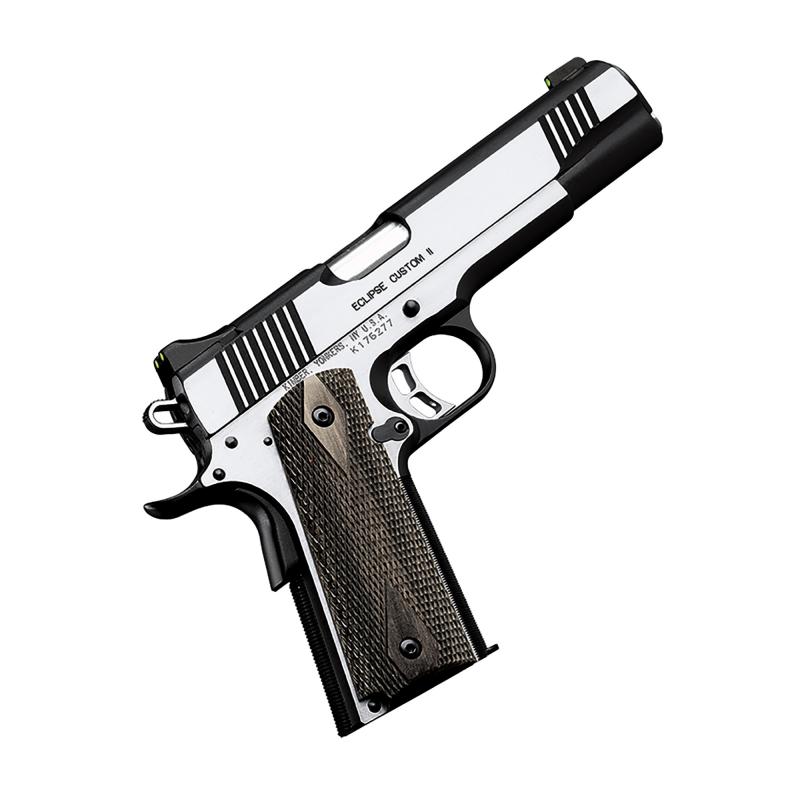 Eclipse Ultra II 1911 |45ACP 3" Match Grade Bull Barrel, Two Tone Finish, Front Cocking Serrations, Night Sights, Double Diamond Wood Grips, One 7-Round Magazine