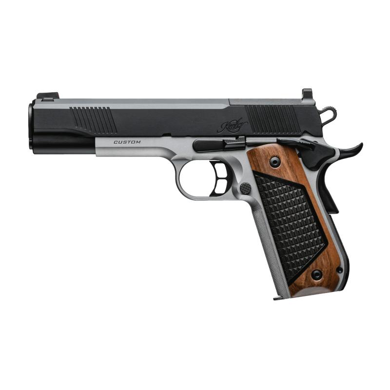 Next Gen 1911, Semi-automatic, Metal Frame Pistol, Full Size, 9MM, 5" Barrel, Matte Finish, Black Slide, Stainless Steel Frame, Black Walnut Grips with G-10 Inlay, Red Dot Front Sight, Ambidextrous Safety, 9 Rounds, 2 Magazines, Includes RMR Optic Mounti