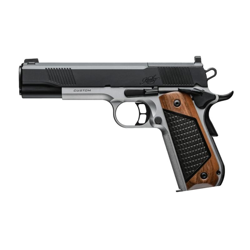 Next Gen 1911, Semi-automatic, Metal Frame Pistol, Full Size, 45ACP, 5" Barrel, Matte Finish, Black Slide, Stainless Steel Frame, Black Walnut Grips with G-10 Inlay, Red Dot Front Sight, Ambidextrous Safety, 7 Rounds, 2 Magazines, Includes RMR Optic Moun