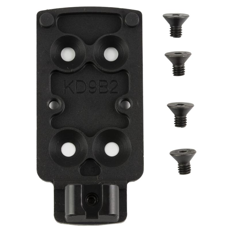 Optic Plate, For Kimber KDS9c to Trijicon RMR Footprint, Includes Rear Sight, Matte Finish, Black 4200422