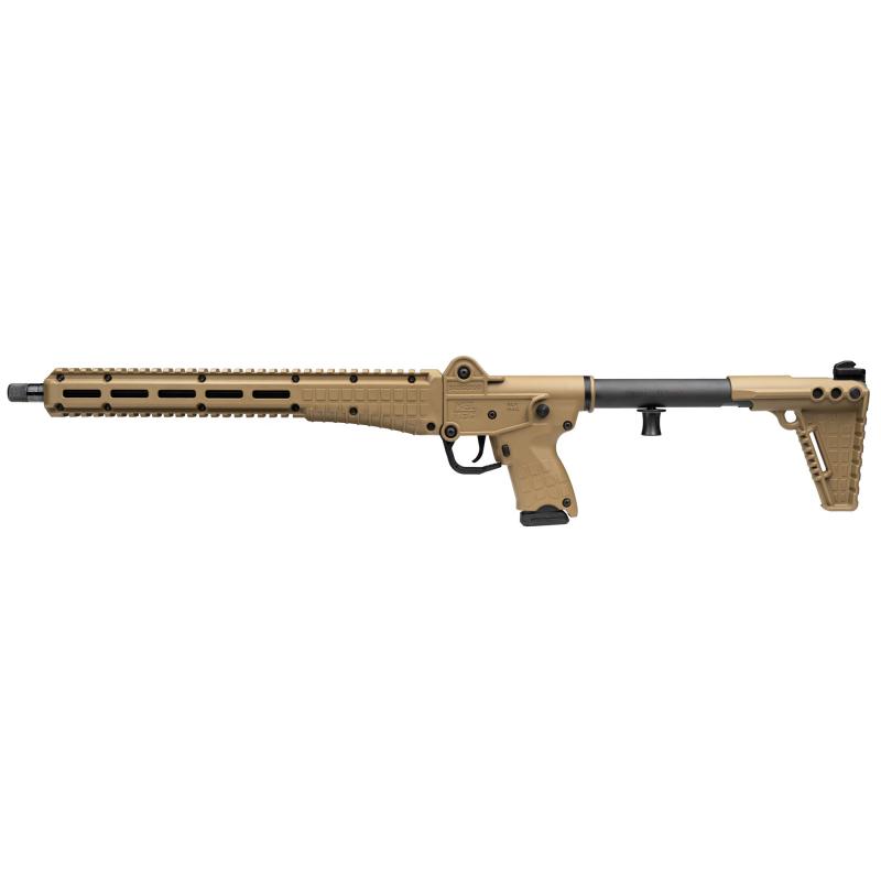 Model Sub 2000, Gen 3, Semi-automatic Rifle, 9MM, 16.1" Barrel, Threaded 1/2x28, Blued Finish, Tan Furniture, Adjustable Sights, 1 Magazine, 10 Rounds, For Glock Magazines SUB2K9GLKTAN10