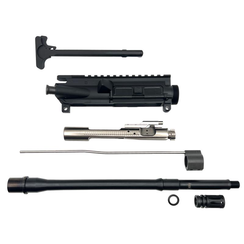 Ready Build Kit, Complete Upper Receiver, 14.5" Cold Hammer Forged Barrel, 223 Remington/556NATO, A2 Flash Hider, Mid Length Gas System, M16 Bolt Carrier Group, Standared Charging Handle, Black AR145RBK