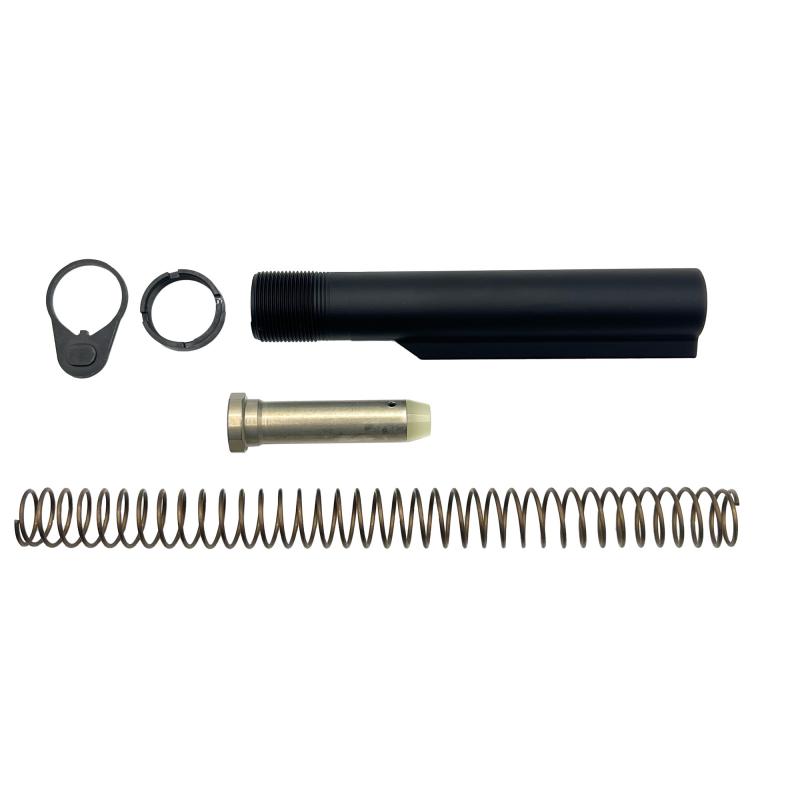 Buffer Tube Kit, Fits AR-15, Includes 6 Position Mil-Spec Diameter Buffer Tube, Carbine Length Recoil Spring, End Plate, Castle Nut and H3 Heavy Recoil Buffer H3BUFKT