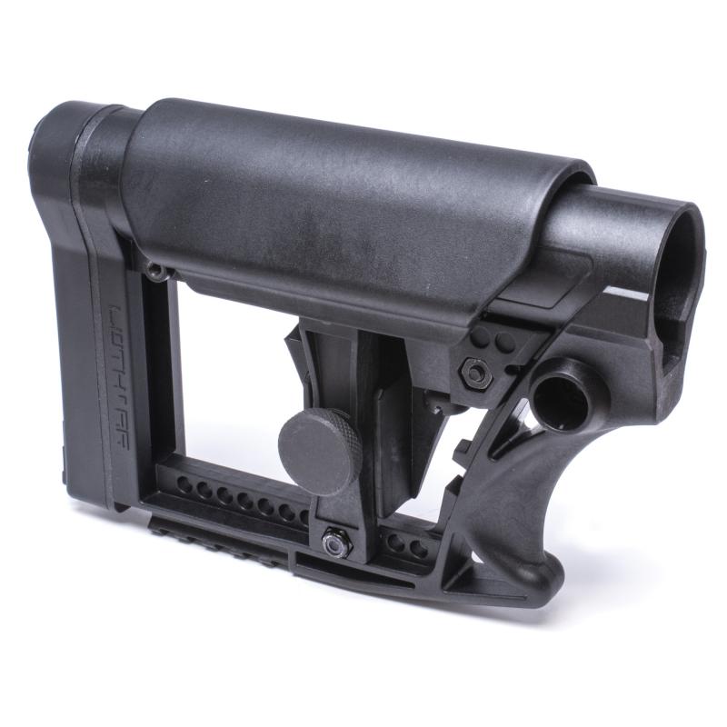 MBA-4 Carbine Stock with Cheek Riser,Fits AR-15 & AR-10 Commercial and Mil-Spec Buffer Tubes, Black MBA-4-CHP