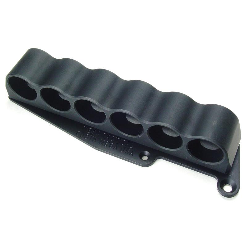 6-Shell Side Saddle, 12 Gauge, Rugged, Reliable On-gun Shotshell Carriers, Fits Remington 870, Black 90210
