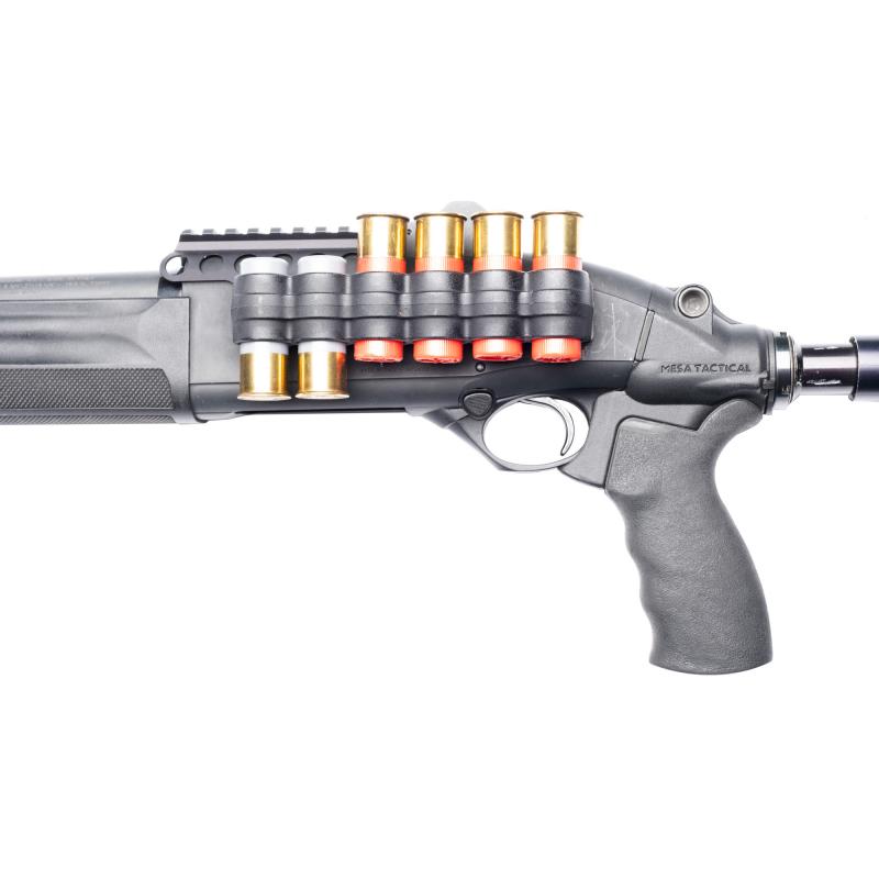SureShell, 6-Shell Side Saddle with 3 1/4" Rail, Fits Beretta 1301 12 Gauge, Polymer, Matte Finish, Black 94320