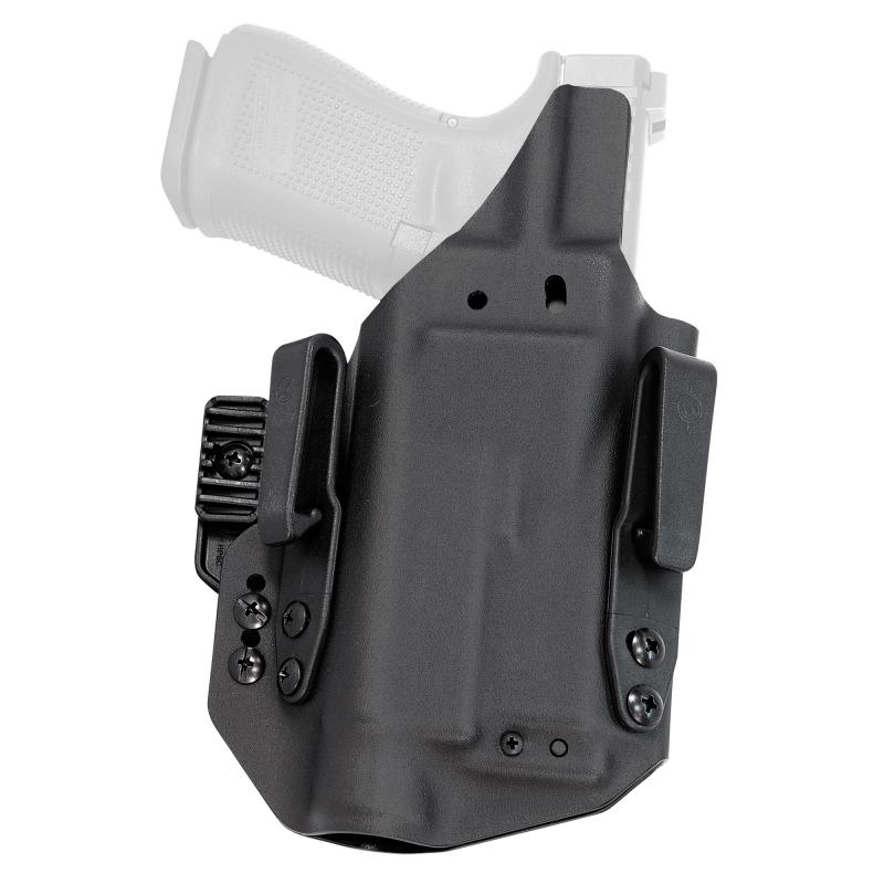 Pro Holster, Inside Waistband Holster, Ambidexrous, For Glock 19 with Streamlight TLR 1, Kydex, Includes 1.5" Belt Attachment, Black H5-GL-1 -WL-1