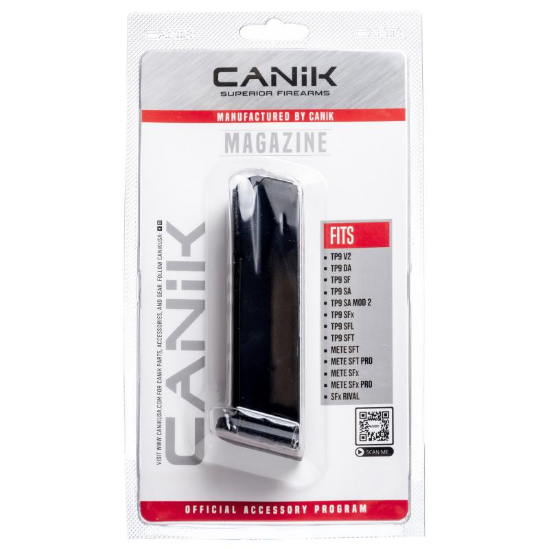 Canik Magazine | 9MM, 18 Rounds, Fits TP9SA, TP9v2, TP9SF, and TP9, Black MA2240