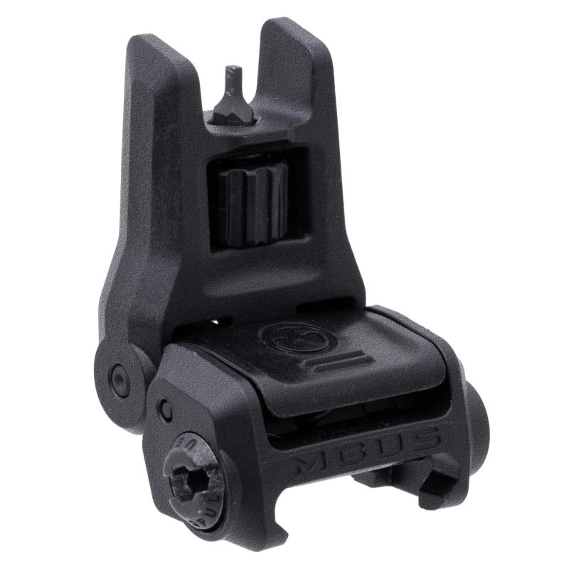 MBUS 3 Back-Up Front Sight, Tool-Less Elevation Adjustment Similar to MBUS Pro, Ambidextrous Push-Button Deployment, Fits Picatinny Rails, Flip Up, Black MAG1166-BLK