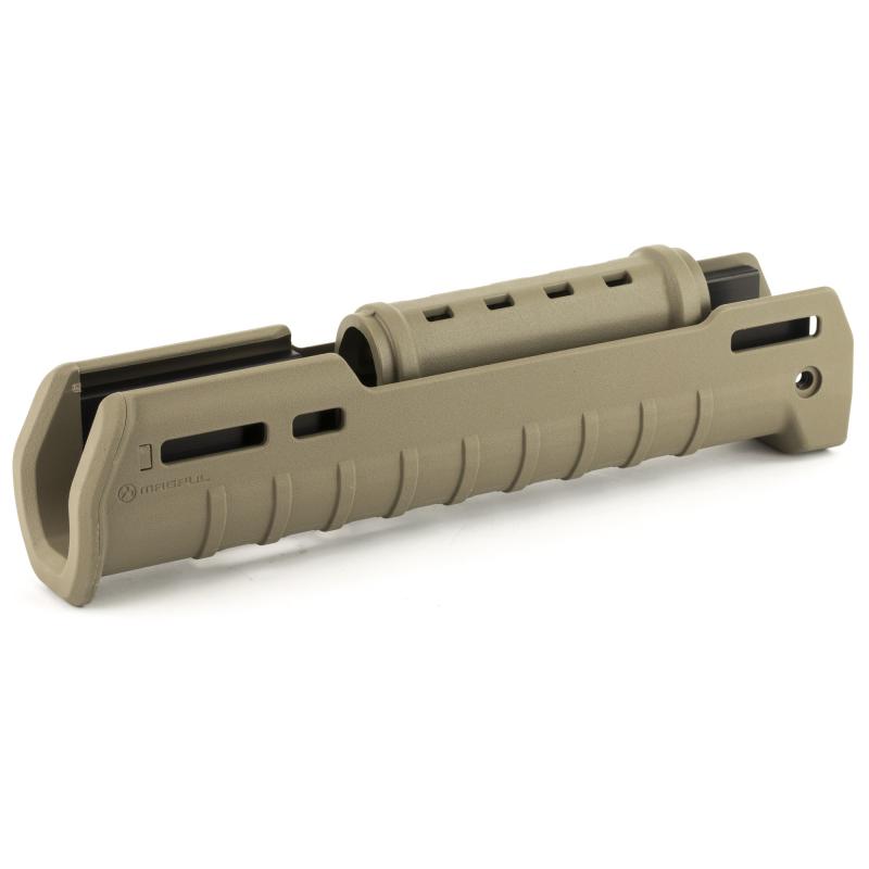 Zhukov-U Handguard, Fits AK Variants Except Yugo Pattern Rifles or RPK Style Receivers, Flat Dark Earth Polymer, 1.5" Shorter In Length Than The Standard Zhukov Handguard, Integrated Heat Shield, M-LOK Mounting Capabilities MAG680-FDE