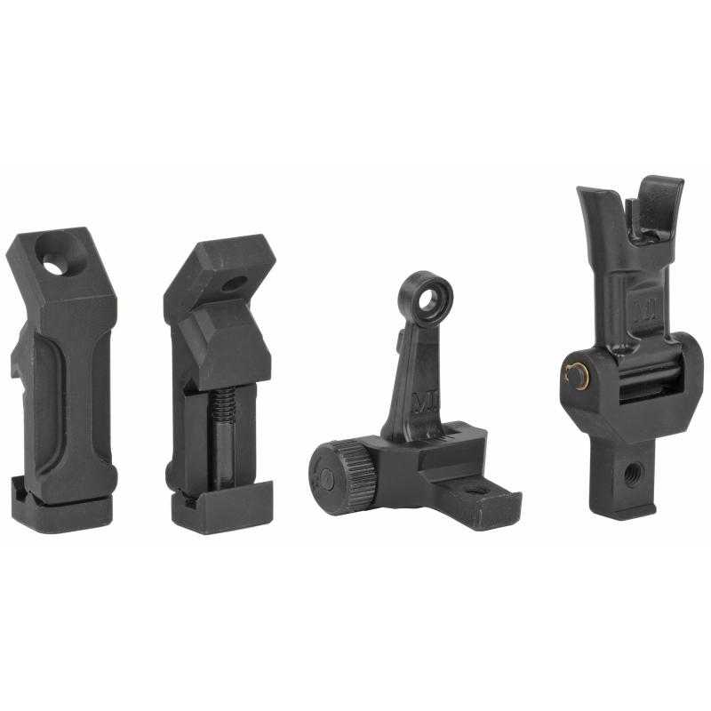 Combat Rifle Sight, 45 Degree Offset, Adjustable Front and Rear, Low Profile, Flip-Up, Includes A2 Sight Tool, Black Finish MI-CRS-OSS