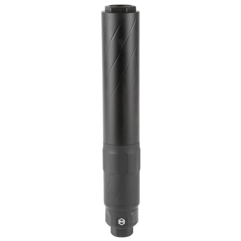 PRS-338, Suppressor, 338 Caliber, Aluminum Construction with Grade 5 Titanium Thread Insert, Anodized Finish, Black MXM-48212