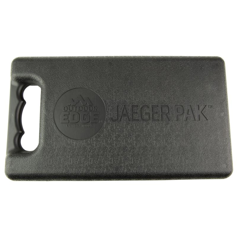 Jager Pak Game Processing Kit, Fixed Blade Knife Set, Plain Edge, 420J2 Stainless Steel, Orange Handle, Includes (1) Gutting Knife, (1) Skinner Knife, (1) Boning Knife, (1) T-Handle Saw, (1) Sharpener, (1) Rib Spreader, Game Cleaning Gloves, Hard Case JP