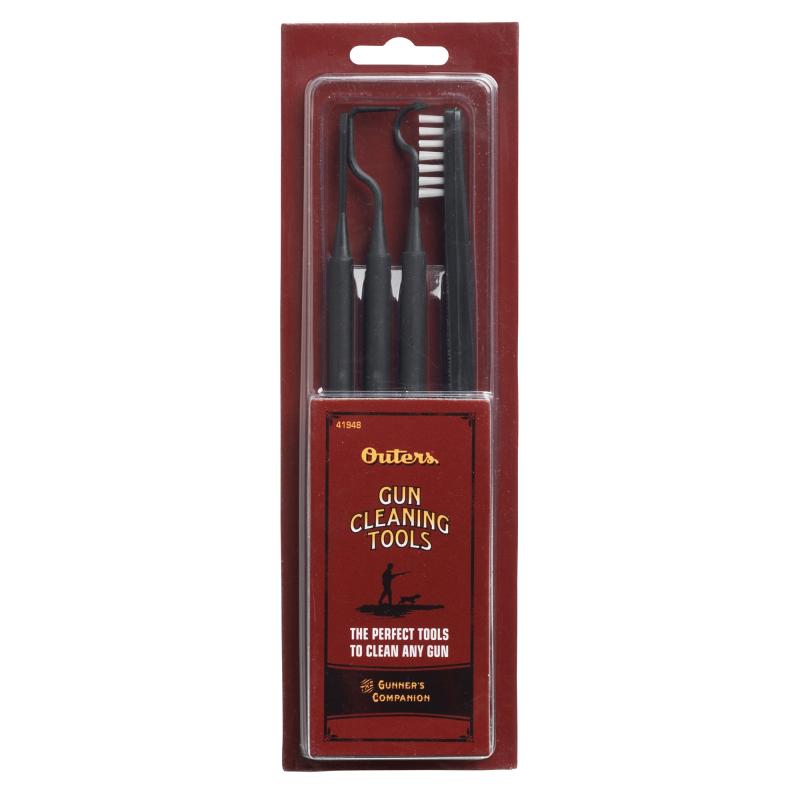 Gun Cleaning Tool Assortment of Three Double-ended Picks and One Double-ended Brush