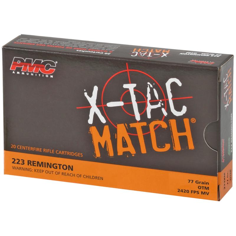 X-Tac Match Ammunition .223 Remington 77 Grain Sierra Open Tip Match