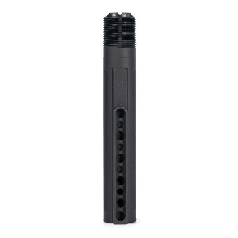 Enhanced Buffer Tube, Fits AR-15, Mil-Spec Receiver Extension, 6 Position, Ambidextrous Push Button Sling Points, Black, Includes Ratcheting Lock Castle Nut and Endplate EBT-RLCN-KIT