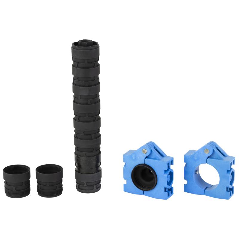 Erector Modular Rimfire Suppressor, .99" Diameter, 22LR, 7.6", Aluminum and Stainless Steel, Black, 1/2X28 Thread Pitch SIL-E-22-BLK