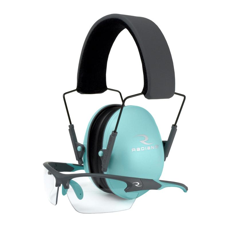 Lowset Ladies Range Combo, Earmuff/Glasses Combo, Aqua LS0820CKCS