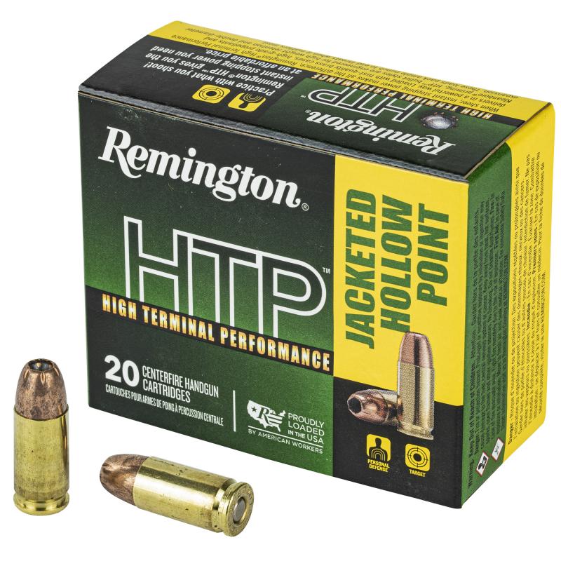 High Terminal Performance, 9MM +P, 115 Grain, Jacketed Hollow Point, 20 Round Box RTP9MM6A