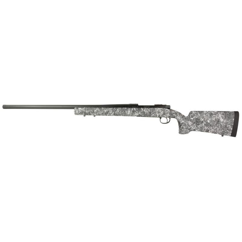 700, Long Range, Bolt Action Rifle, 7MM Remington, 26" Threaded Barrel, Matte Finish, Black, Timney Impact700 Trigger, HS Precision Stock, Grey with Black & White Speckles, 3 Rounds, Right Hand R84174