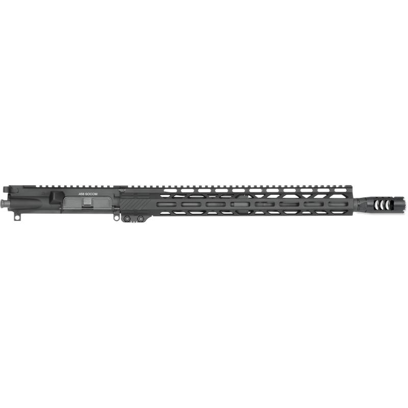 Tactical Carbine, Complete Upper Receiver, 458 Socom, 16" Barrel, RRA Operator Muzzle Brake, RRA 15" Free Float M-LOK Handguard, Anodized Finish, Black, Fits AR-15, Includes Bolt Carrier Group and Charging Handle Assembly SOC0564