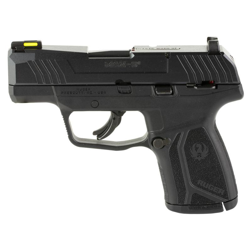 MAX-9, Striker Fired, Semi-automatic, Polymer Frame Pistol, Sub-Compact, 9mm, 3.2" Barrel, Loaded Chamber Indicator, Black Oxide Finish, Front TFO Night Sight, Optics Ready, Thumb Safety, Magazine Disconnect, 10 Rounds, 2 Magazine, California Compliant 0