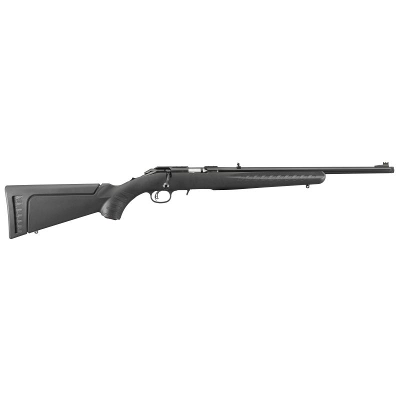 American Rimfire Standard Rifle .22 WMR 18 Inch Threaded Barrel Satin Blue Finish Interchangeable Stock Modules Black Composite Stock 9 Round