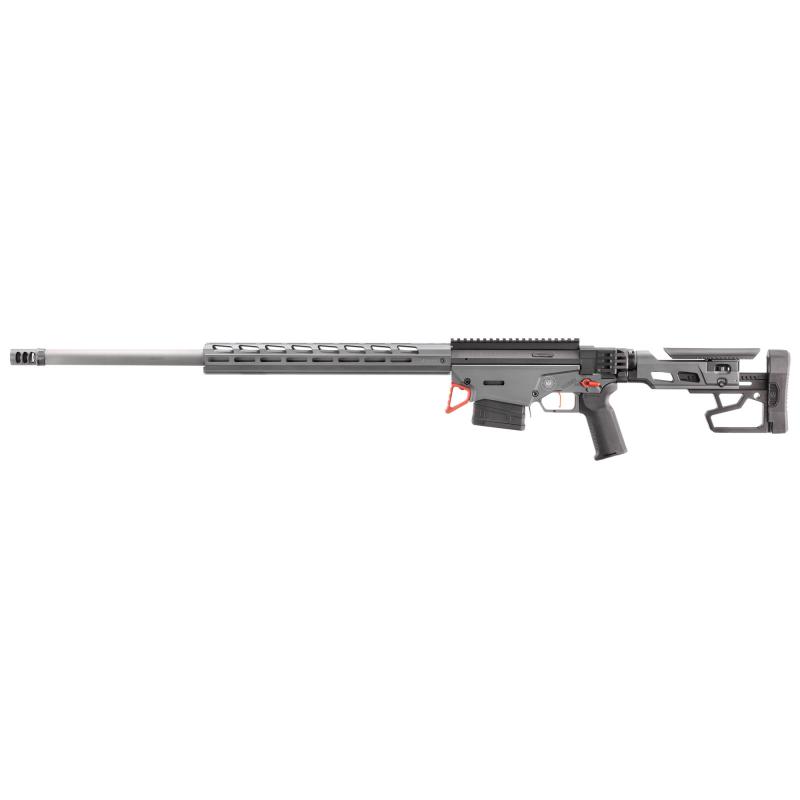 Precision Rifle, Custom Shop, Bolt Action Rifle, 6MM GT, 26" Heavy Contour Barrel, Threaded 5/8X24, APA Muzzle Brake, Cerakote Finish, Black and Stealth Gray, Magpul MOE-K2+ Grip, Adjustable Trigger, M-LOK Handguard, Folding Adjustable Stock, 10 Rounds,