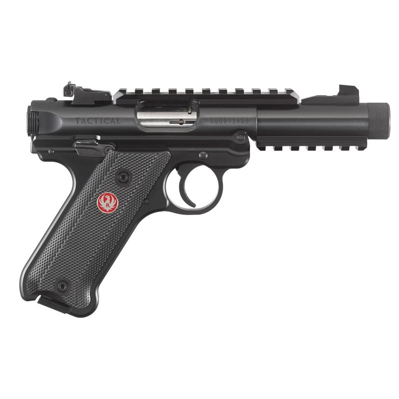 Mark IV Tactical |.22 Long Rifle 4.4 Inch Threaded Barrel Adjustable Rear Sight Top/Bottom Picatinny Rail Checkered Natural Angle Grip, Two 10 Round Magazines
