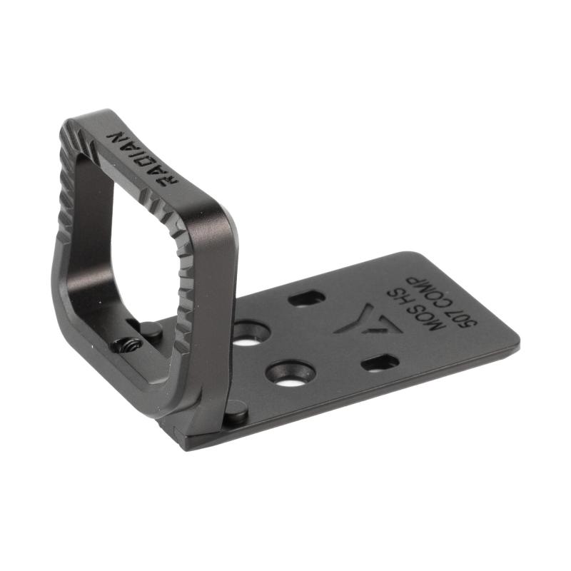 Guardian, Holosun 407/507 Optic Guard Mount, For Glock MOS, Anodized Finish, Black, Includes Stealth Back Up Iron Sights H0002