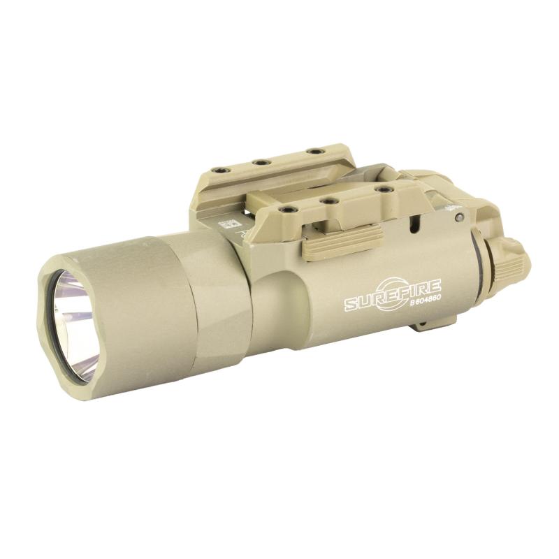 X300 Turbo, Weaponlight, White LED, 650 Lumens, Fits Picatinny and Universal, 66,000 Candela, Lever Latch Attachment, For Pistols, Matte Finish, Tan X300T-A-TN