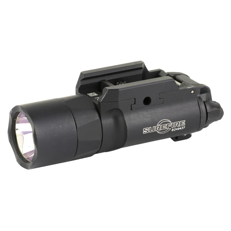 X300 Turbo, Weaponlight, White LED, 1000 Lumens, Fits Picatinny and Universal, Thumbscrew Attachment, For Pistols, Matte Finish, Black, 2x CR123 Batteries Included X300T-B
