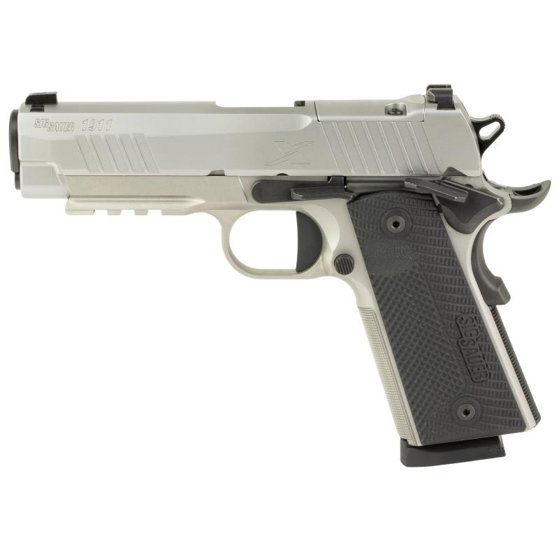1911 X Carry, Single Action Only, Semi-automatic, Full Size, 45ACP, 4.2" Barrel, Stainless Steel Finish, Silver, Optics Ready, G10 Grips, XRay3 Day/Night Sights, 8 Rounds, 2 Magazines 1911XCA-45-SS