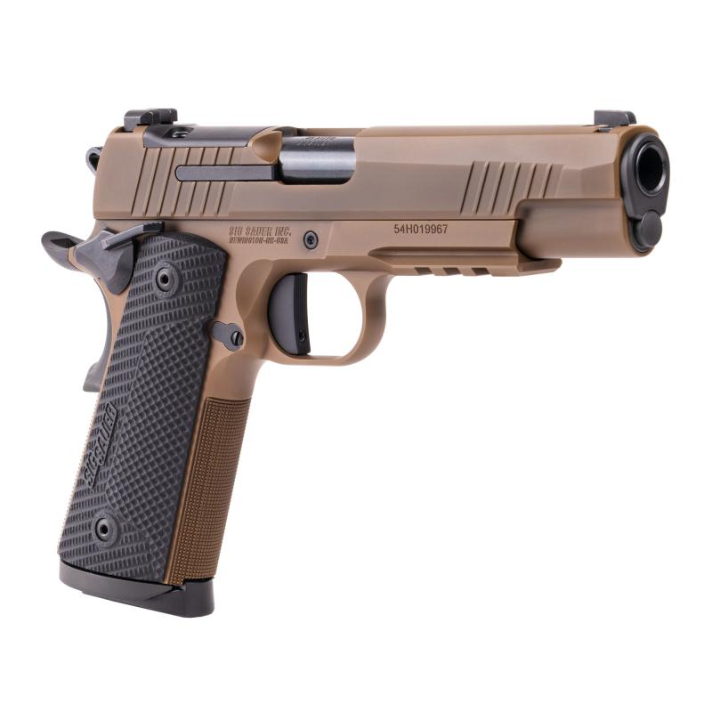 1911 X Series |45 ACP, 5" Barrel, PVD Finish, Coyote, Optics Ready, LOK Grips G10 Grips, P-Series XRay3 Day/Night Sights, Ambidextrous Safety, Full Size, 8 Rounds, 2 Magazines 1911XR-45-CXR3