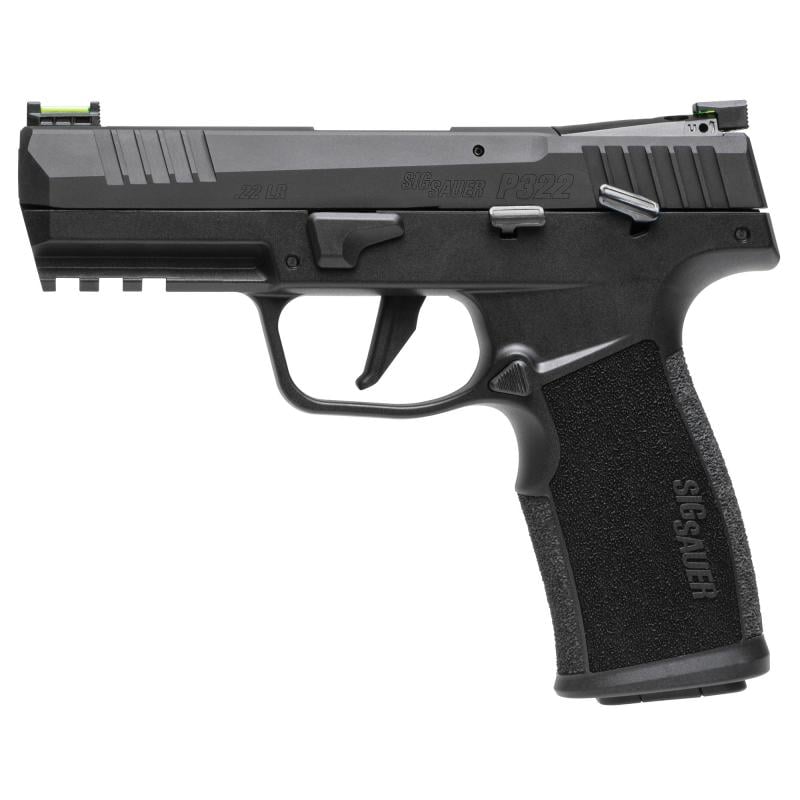 P322 | 22LR, 4" Barrel, Optics Ready, Fiber Optic Sights, 2 20 Round Magazines, Black, 322C-BAS