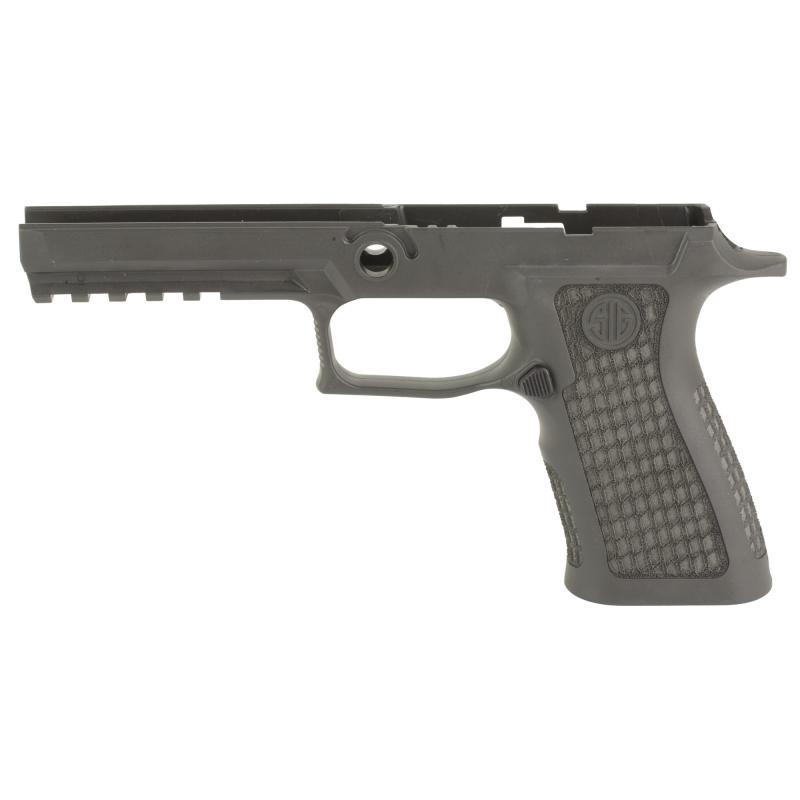 Laser Engraved Grip Module, Fits Sig Sauer P320F 9/40, Tungsten Infused Polymer, Medium, Gray 8901005