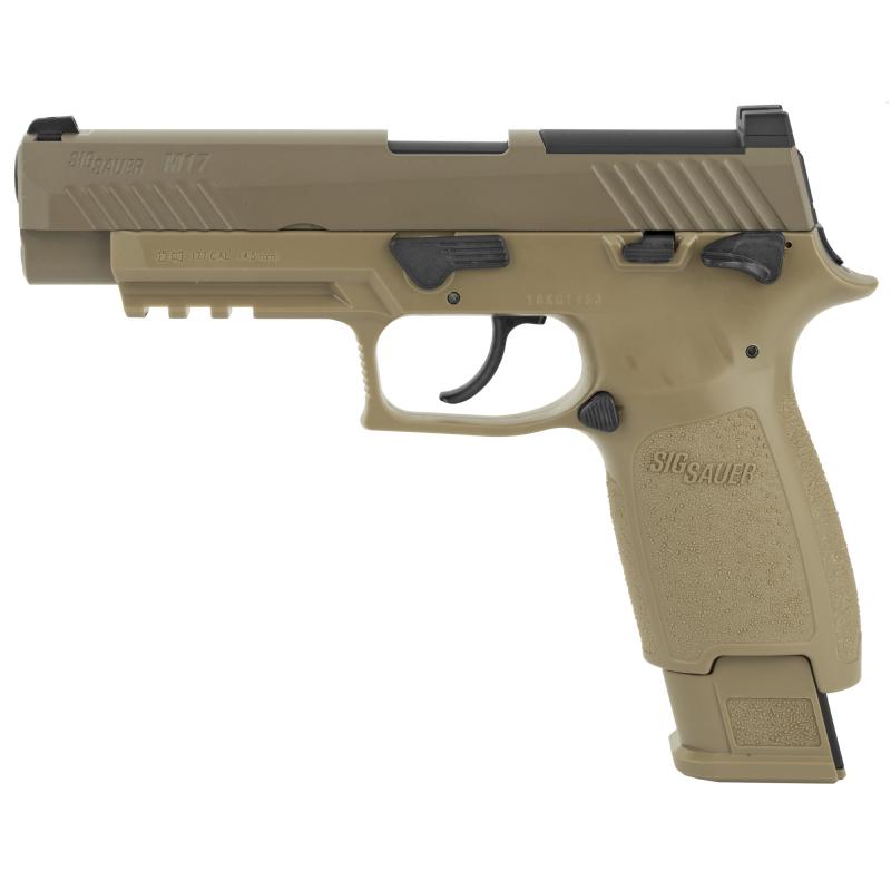 P320-M17 Airgun, CO2 Pistol |.177 Pellet, 430 Feet Per Second, M1913 Accessory Rail, Fixed Sights, Coyote Tan, 1 Magazine, 20Rd AIR-M17-177