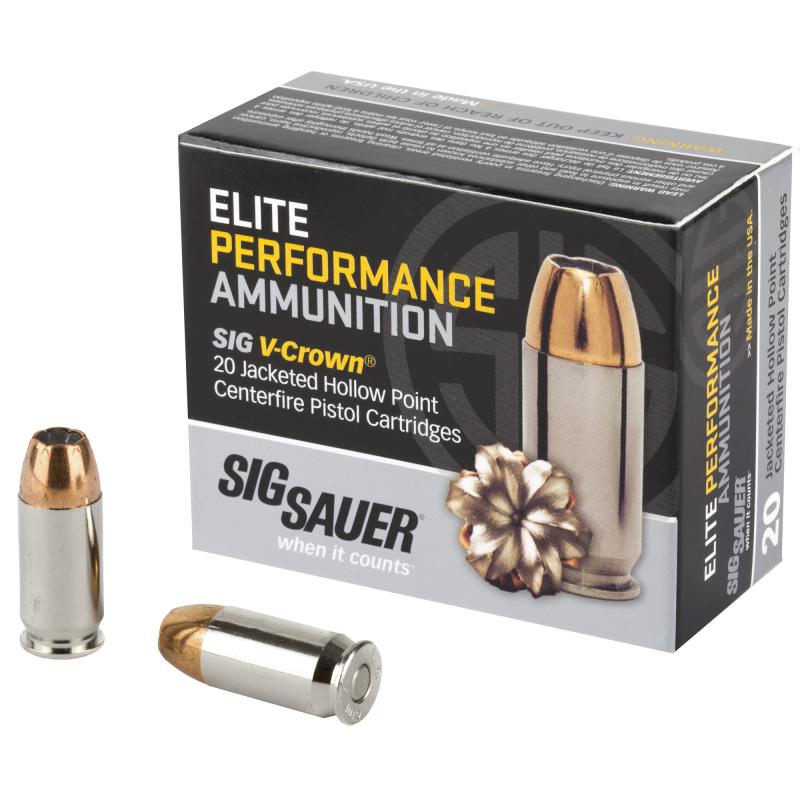 Elite Performance V-Crown .45 ACP 230 Grain Jacketed Hollow Point 830 FPS Box of 20 Rounds