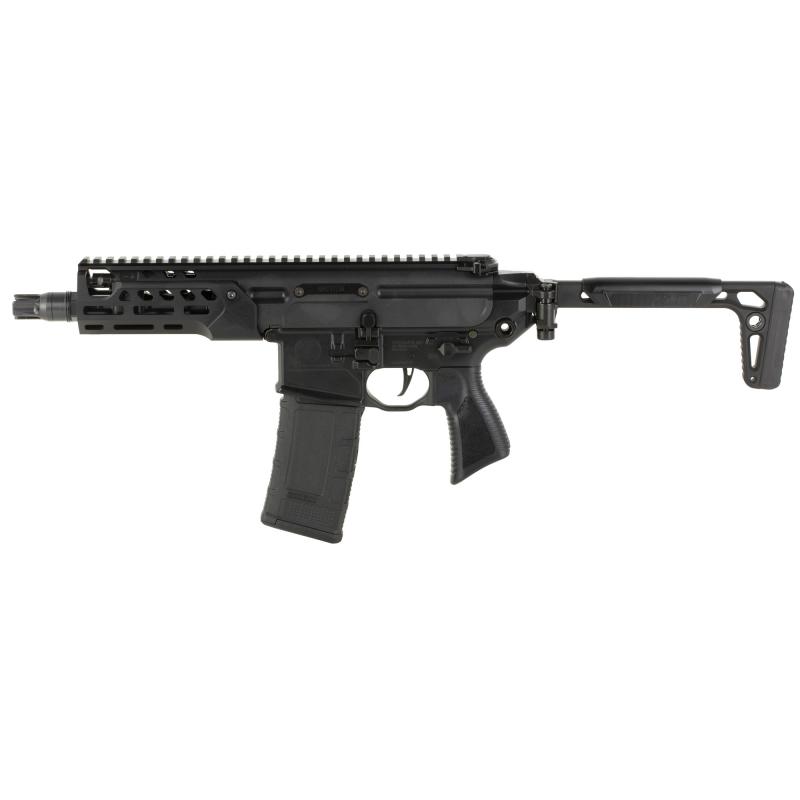 MCX, Rattler LT, Semi-automatic, Short Barreled Rifle, 300 Blackout, 6.75" Barrel, SIG QRD Flash Hider, Anodized Finish, Black, Folding Stock, Ambidextrous Controls, M-LOK Handguard, 30 Rounds, 1 Magazine RMCX-300B-6B-LT-SBR