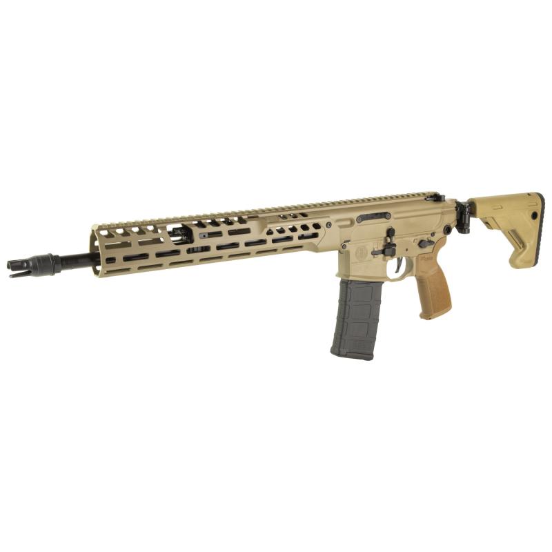 MCX SPEAR-LT | 223 Remington/5.56NATO, 16" Barrel, QD Flash Hider, Cerakote Finish, Flat Dark Earth, Side Folding Stock, Flatblade Match Trigger, 13" Free Float M-LOK Handguard, Fully Ambidextrous Controls, 30 Rounds, 1 Magazine RMCX