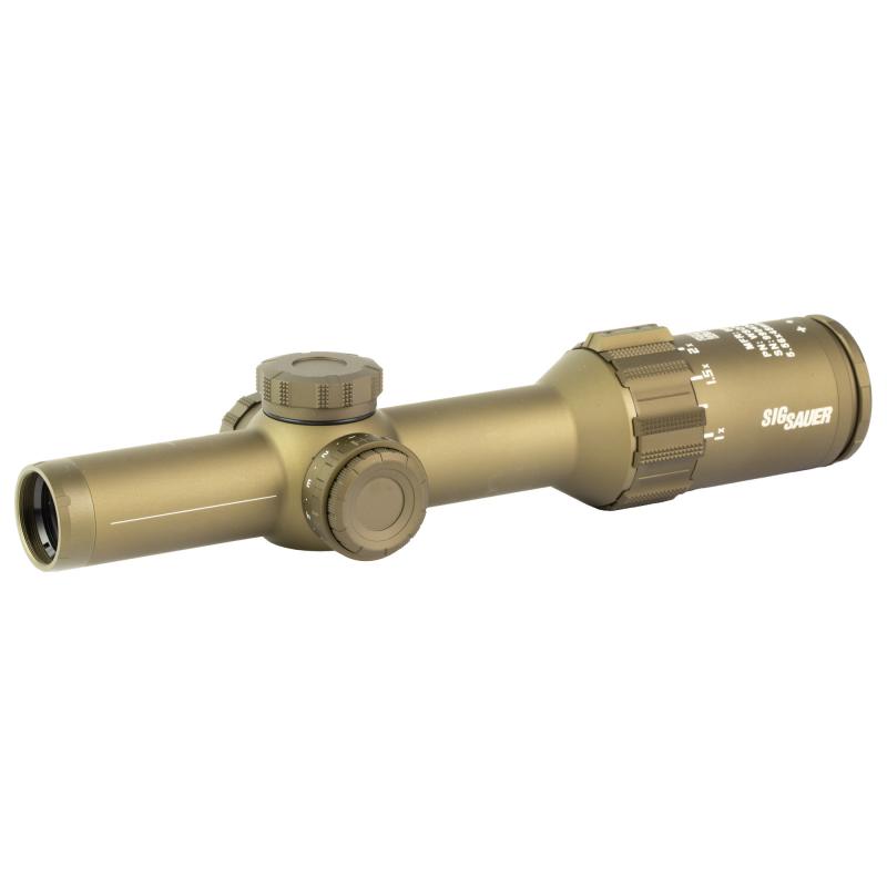 TANGO 6T, Rifle Scope, 1-6X24mm, First Focal Plane, DWLR 556 Illuminated Reticle, Capped Turrant, Flat Dark Earth, Includes Power Selector Throw Lever, Direct View Optic SOT61240