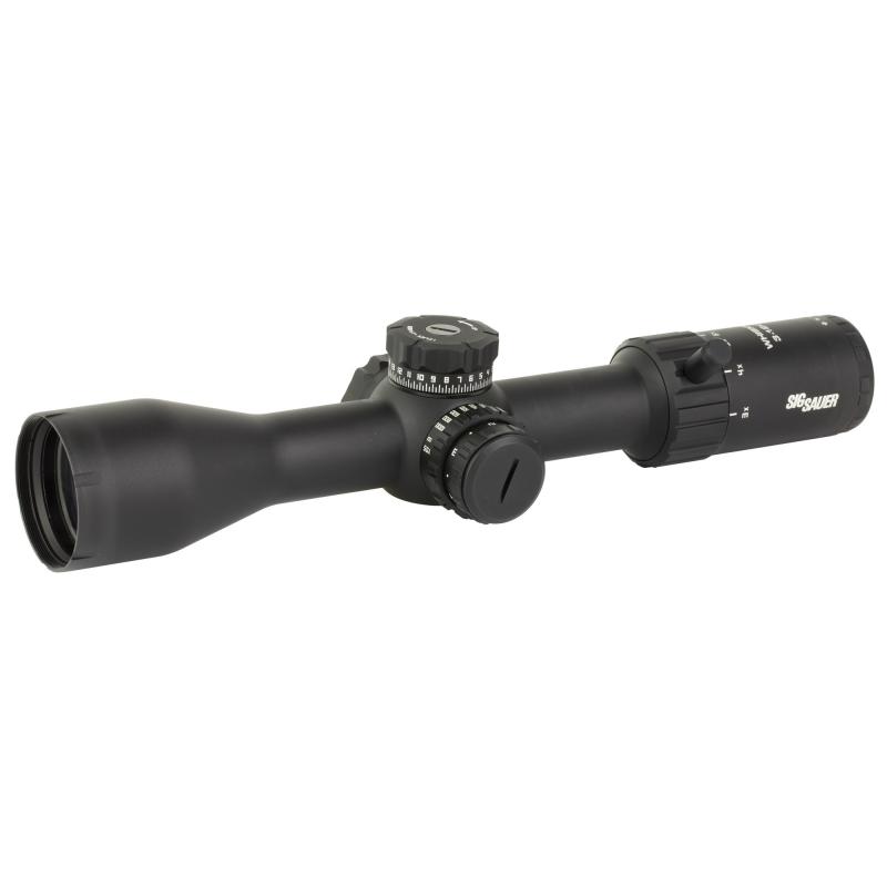Whiskey 4 Rifle Scope, 3-12X44mm, 30mm Main Tube, Second Focal Plane, Hellfire Illuminated BDC, Matte Finish, Black SOW43002